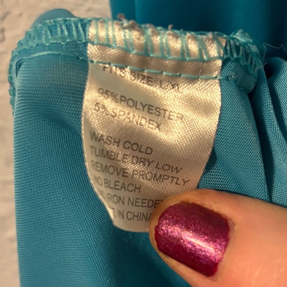 Stretchy blue high low dress size l/xl - Picture 5 of 11